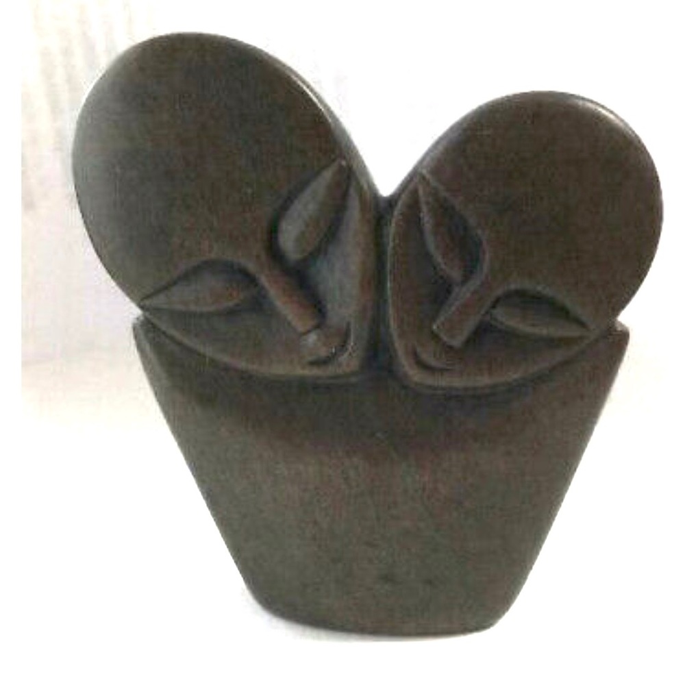 SIGNED! Shona Stone Authentic Hand Carved Sculpture mother child Charles Tendai
